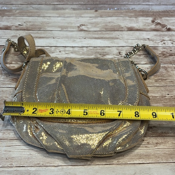 Corso Como Gold Mini Shoulder Handbag Purse Cross Body Mini Bag Genuine leather - Picture 10 of 12